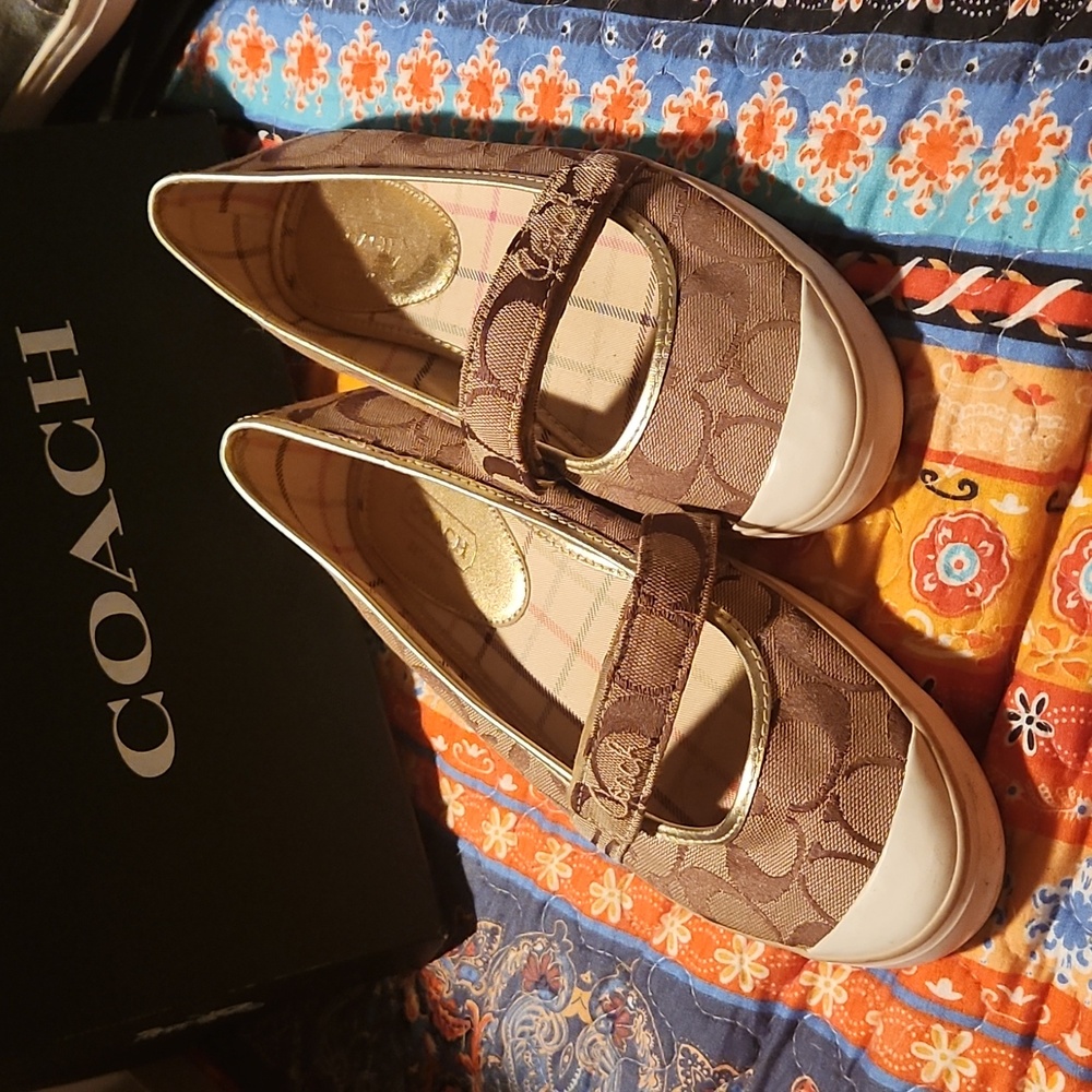 Coach Canvas Mary Jane Size 10
